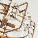 Parrot Uncle 4-Light Golden Modern Crystal Island Pendant Light (HLH-27137-4A-GD)