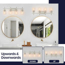 Parrot Uncle Jasper Modern 4-Light Clear Glass Bathroom Lights Linear Vanity Light