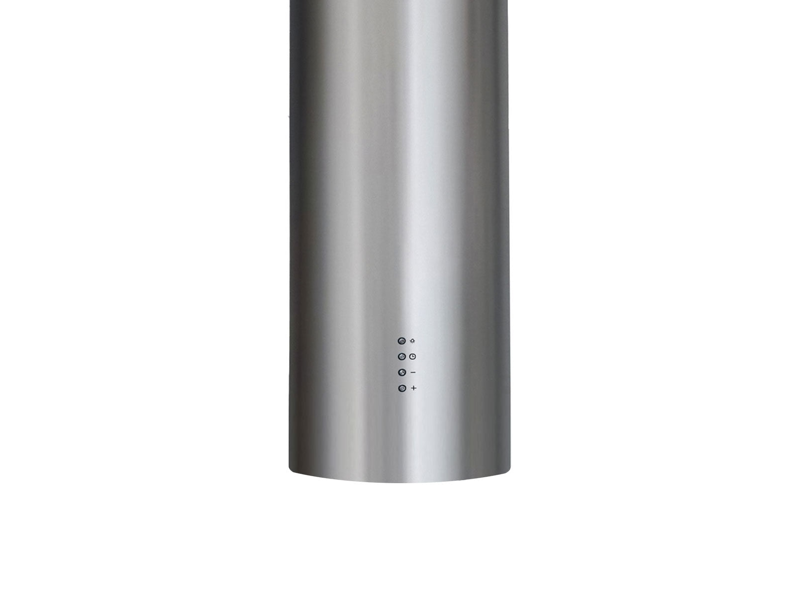 Stainless steel round cylinder island range hood with button control panel
