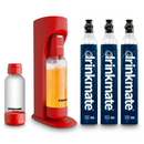 Drinkmate OmniFizz Sparkling Water and Soda Maker 3 Cylinder and extra 0.5L Bottle Ultimate Bundle