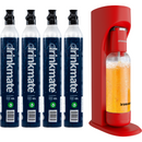 Drinkmate OmniFizz Sparkling Water and Soda Maker 4 Cylinder Bundle with PET Bottle