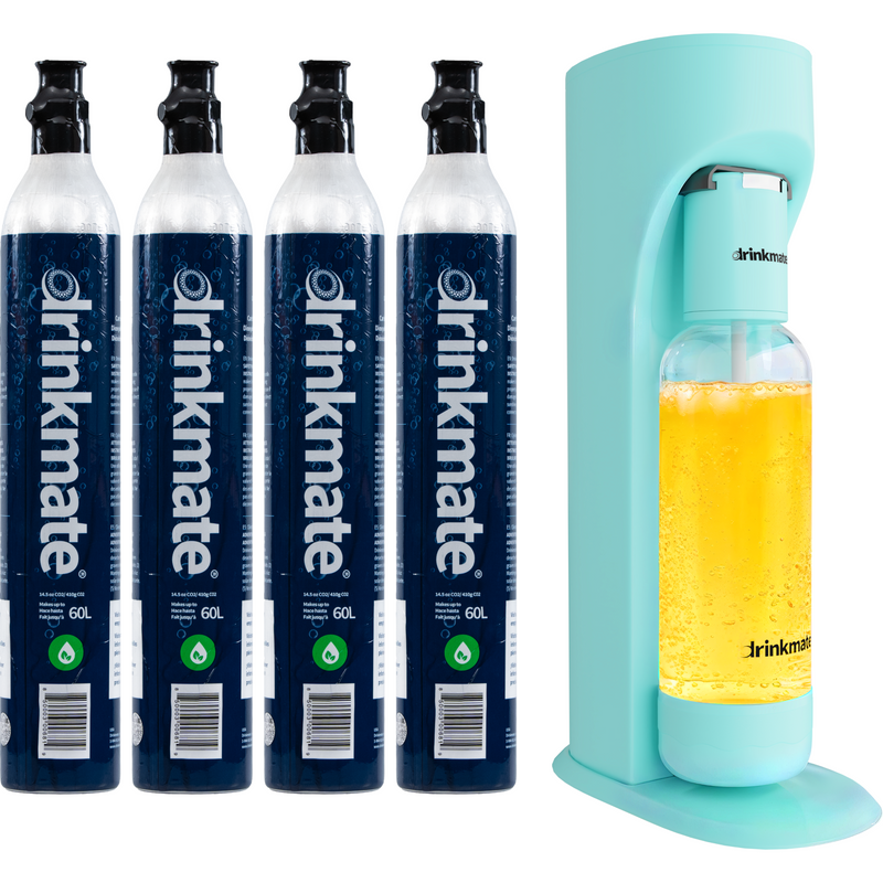Drinkmate OmniFizz Sparkling Water and Soda Maker 4 Cylinder Bundle