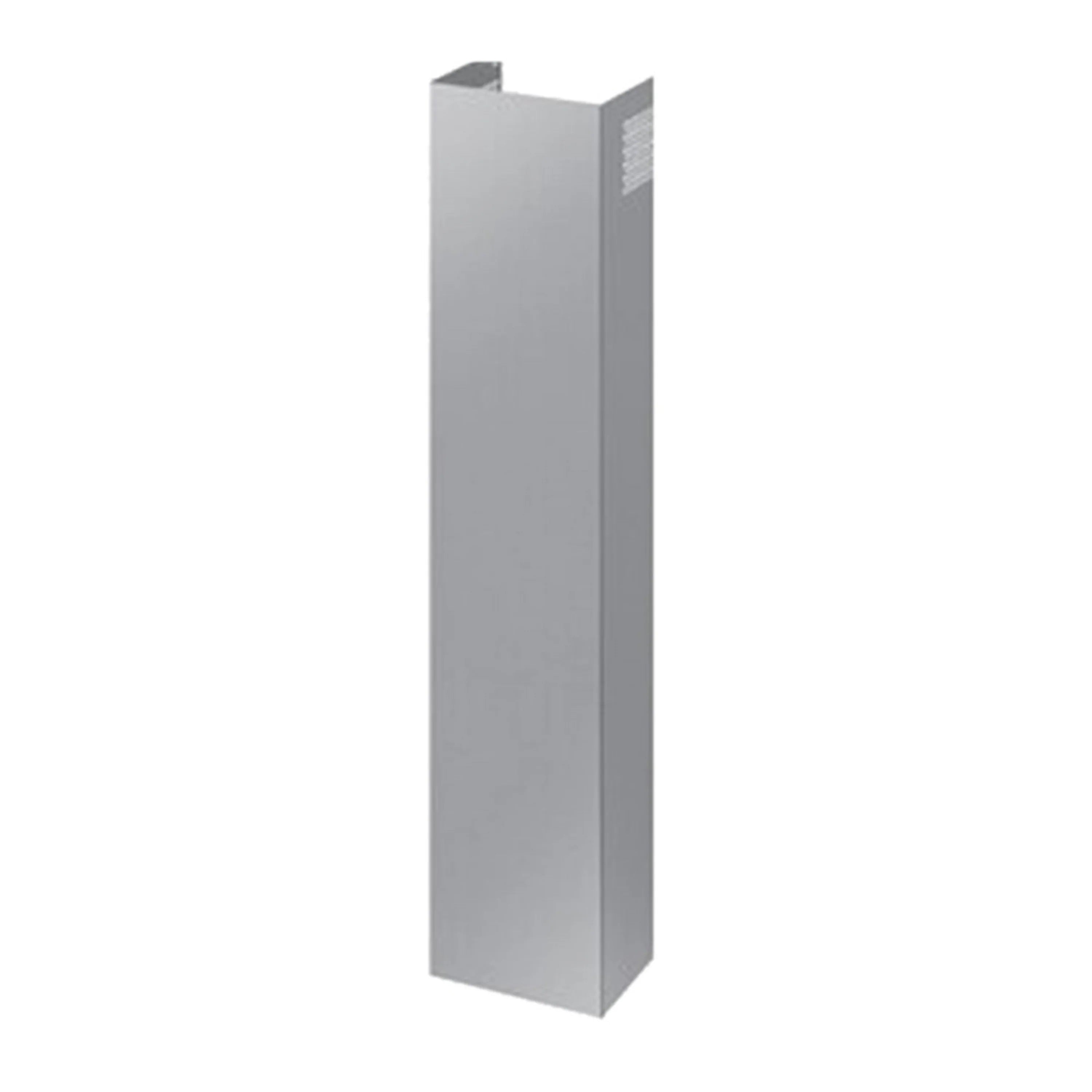 Verona Designer metal hood extension, tall rectangular duct piece