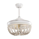Parrot Uncle 42-Inch Huang Farmhouse Wooden Beads Ceiling Fan with Lighting (F4712Q110V)