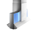 Fotile 42-Inch 1200 CFM Island Hood in Tempered Glass Panel & Stainless Steel Cover (EA06C)