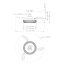 Parrot Uncle 42-Inch Modern Downrod Mount Crystal Ceiling Fan with Lighting and Remote Control (F4716Q110V)