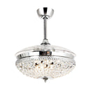 Parrot Uncle 42-Inch Servantes Modern Downrod Mount Crystal Ceiling Fan with Lighting and Remote Control