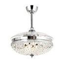 Parrot Uncle 42-Inch Servantes Modern Downrod Mount Crystal Ceiling Fan with Lighting and Remote Control