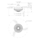 Parrot Uncle 42-Inch Servantes Modern Downrod Mount Crystal Ceiling Fan with Lighting and Remote Control