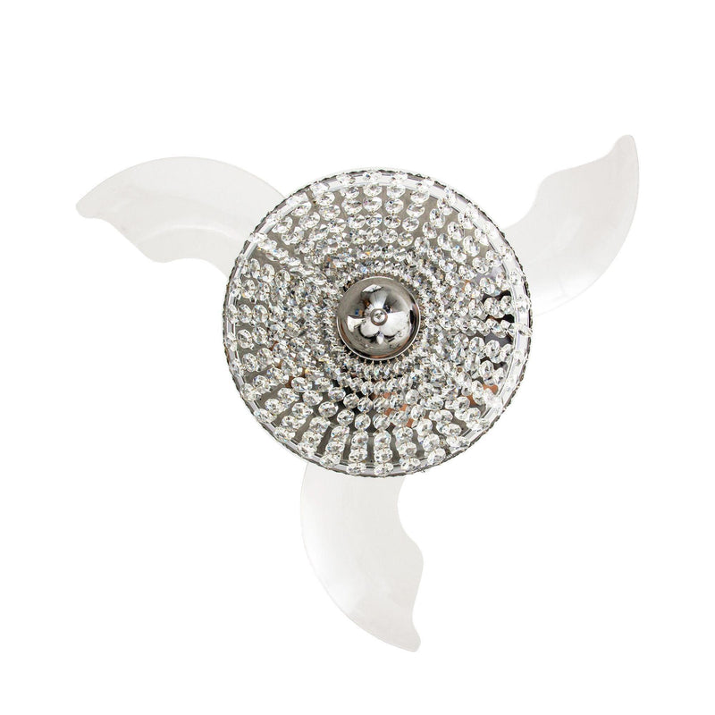 Parrot Uncle 42-Inch Servantes Modern Downrod Mount Crystal Ceiling Fan with Lighting and Remote Control