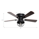 Parrot Uncle 42-Inch Traditional Flush Mount Reversible Ceiling Fan with Lighting and Remote Control (F6232QQ110V)