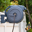 Giraffe Tools 5/8-Inch, 90 Ft. Retractable Garden Hose Reel with Auto-Rewind