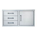 Broilmaster 42-Inch W x 22-Inch H Single Door with Triple Drawer in Stainless Steel (BSAW4222ST)