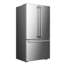 Verona 36-Inch French Door Counter-Depth Refrigerator with 20.2 Cu. Ft. Total Capacity, Internal Water Dispenser, Automatic Ice Maker, Energy Star (VEBFD3620WIFS)