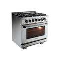 Vezeni 36-Inch Randolph Gas Range in Stainless Steel (VRN3601)