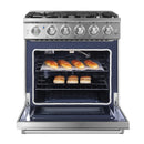 ROBAM 30-Inch Gas Range with 5 Burners & 4.8 Cu. Ft. Oven in Stainless Steel (ROBAM 7GG11)