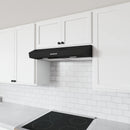 Zephyr Breeze II, Under Cabinet Range Hood, 30", Black, LED (AK1200CB)