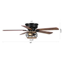 Parrot Uncle 48-Inch Antwerp Farmhouse Flush Mount Reversible Ceiling Fan with Lighting and Remote Control (F6240Q110V)