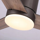 Parrot Uncle 48-Inch Kielah Farmhouse Flush Mount Reversible Ceiling Fan with Lighting and Remote Control
