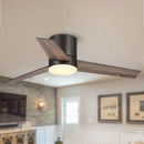 Parrot Uncle 48-Inch Kielah Farmhouse Flush Mount Reversible Ceiling Fan with Lighting and Remote Control