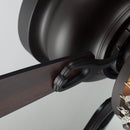 Parrot Uncle 48-Inch Modern Flush Mount Reversible Crytsal Ceiling Fan with Lighting and Remote Control