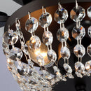 Parrot Uncle 48-Inch Modern Flush Mount Reversible Crytsal Ceiling Fan with Lighting and Remote Control