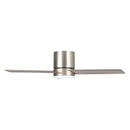 Parrot Uncle 48-Inch Satin Nickel Flush Mount Low Profile Ceiling Fan with LED Lighting (F6298SNQ110V)
