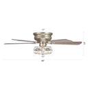 Parrot Uncle 48-Inch Thurber Industrial Satin Nickel Flush Mount Reversible Ceiling Fan with Lighting and Remote Control (F6310Q110V)