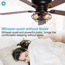 Parrot Uncle 48-Inch Ummuhan Industrial Flush Mount Ceiling Fan with Lighting