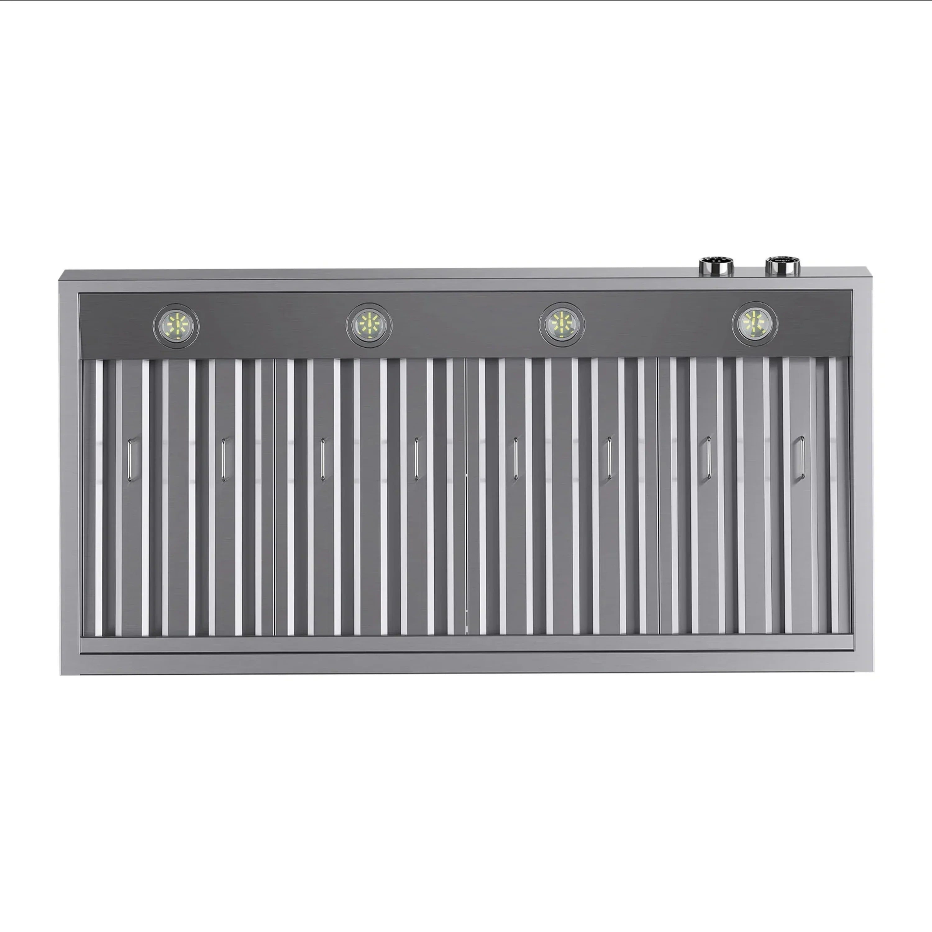 Kucht under-cabinet range hood with vent grille and LED lights