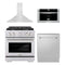 ZLINE 4-Piece Appliance Package - 30-inch Gas Range, Tall Tub Dishwasher, Microwave Drawer & Premium Hood (4KP-SGRRH30-MWDWV)