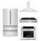 ZLINE 4-Piece Appliance Package - 48-Inch Rangetop, 30” Wall Oven, 36” Refrigerator, and Convertible Wall Mount Hood in Stainless Steel (4KPR-RTRH48-AWS)