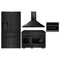 ZLINE 4-Piece Appliance Package - 48-Inch Gas Range, Refrigerator with Water Dispenser, Convertible Wall Mount Hood, and Microwave Oven in Black Stainless Steel (4KPRW-SGRBRH48-MWO)