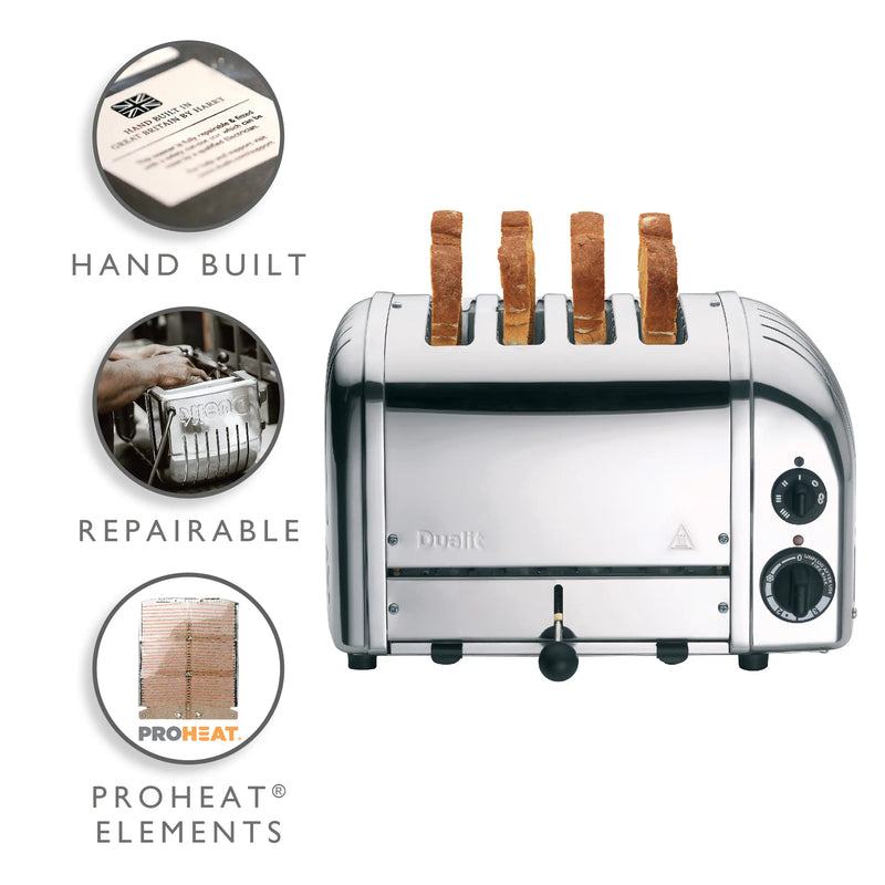 Dualit 4 Slice NewGen Toaster in Chrome (47150)