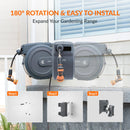 Giraffe Tools 1/2-Inch, 100 Ft. Retractable Garden Hose Reel, UV Resistant