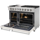 Kostch 48-Inch Gas Range with 6 Burners, Griddle Cooktop & 6.8 Cu. Ft. Convection Oven in White (KOS-48RG03M-W)