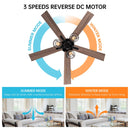 Parrot Uncle 52-Inch Kashmir Traditional Downrod Mount Reversible Ceiling Fan with Lighting and Remote Control (F6352110V)