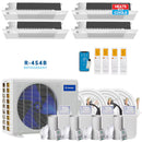 MRCOOL DIY 5th Gen 36,000 BTU 4-Zone Ductless Mini Split Air Conditioner and Heat Pump with 6K+6K+6K+6K BTU Ceiling Cassette Indoor Units
