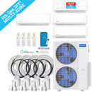 MRCOOL DIY 5th Gen 55,000 BTU 4-Zone Ductless Mini Split Air Conditioner and Heat Pump with 9K+9K+9K+12K BTU Wall Mount Indoor Units