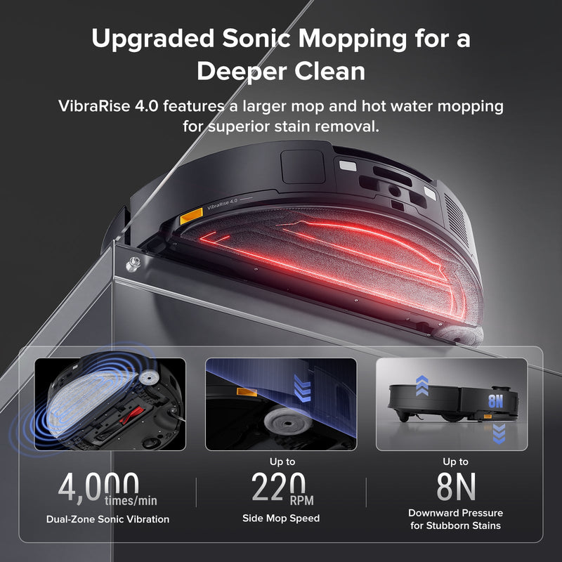 Roborock Saros 10 Robot Vacuum with Dual Anti-tangle System, 22000 Pa Suction Power (Upgraded from S8 MaxV Ultra)