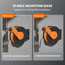Giraffe Tools 3/8-Inch, 25 Ft. - 50 Ft. Retractable Air Hose Reel with Alloy Steel Reel