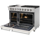 Kostch 48-Inch Propane Gas Range with 6 Burners, Griddle Cooktop & 6.8 Cu. Ft. Convection Oven in White (KOS-48RG03MLP-W)