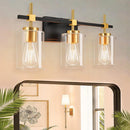 Parrot Uncle Jasper Modern Clear Glass 3-Light Bathroom Vanity Light