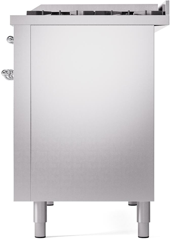 Stainless freestanding range front panel with four adjustable legs