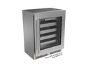 Perlick 24-Inch Luxe Shallow Depth ADA Undercounter Wine Reserve with 3.1 Cu. Ft. Capacity, RAPIDCOOL Technology in Panel Ready Glass Door (G5WR24GD)