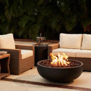 Blaze 38-Inch Round Concrete Natural Gas Fire Bowl in Phantom (BLZ-38-FBOWL-NG)