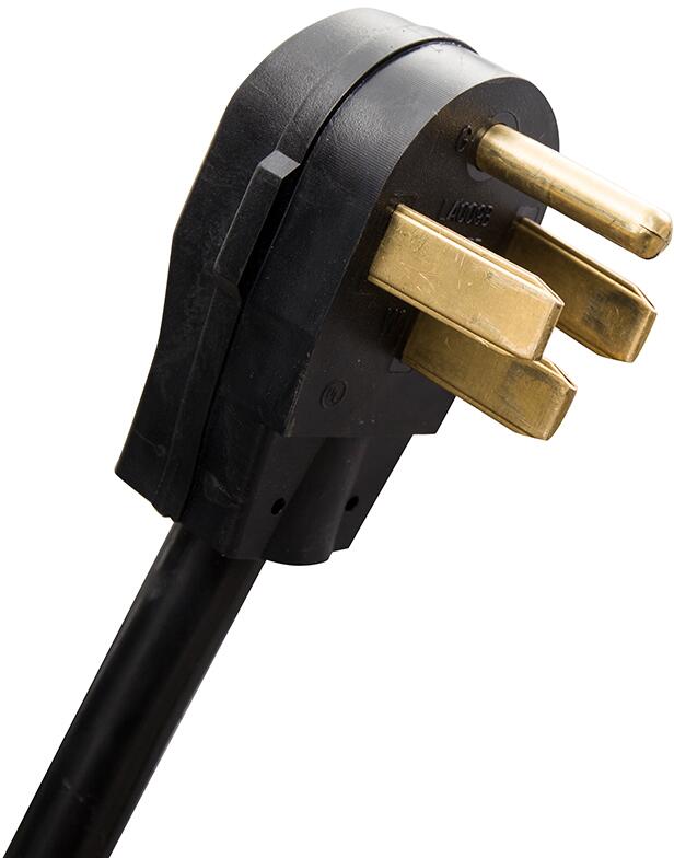 Range power plug with three-prong connector