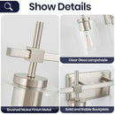 Parrot Uncle Jasper Modern 4-Light Clear Glass Bathroom Lights Linear Vanity Light