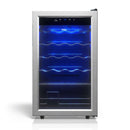 TCL 24 Bottle 2.4 Cu. Ft. Wine Cooler, Low Noise Operation, Digital Controls, LED Lighting, Glass Doors, Freestanding (TRW24F6AS)