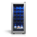 TCL 18 Bottle 1.8 Cu. Ft. Wine Cooler, Low Noise Operation, Digital Controls, LED Lighting, Glass Doors, Freestanding (TRW18F6AS)
